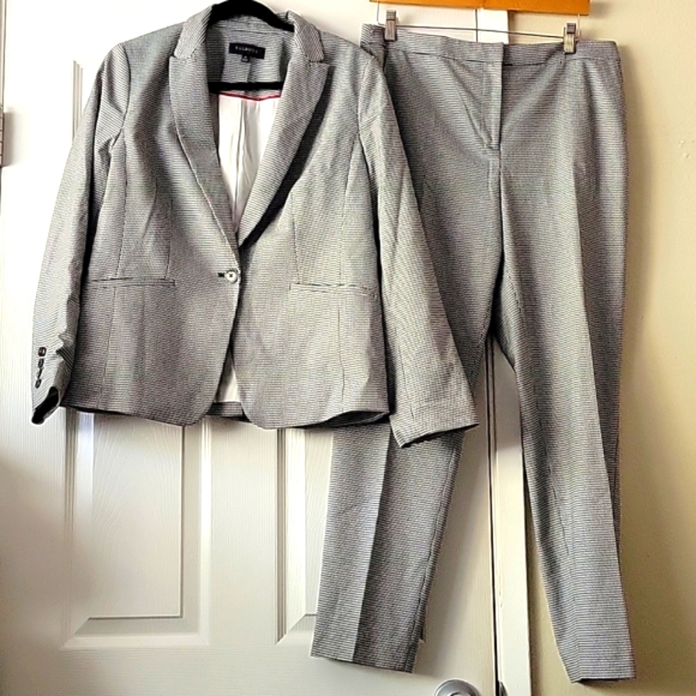 Talbots Gray Blazer and Suit Pants Set